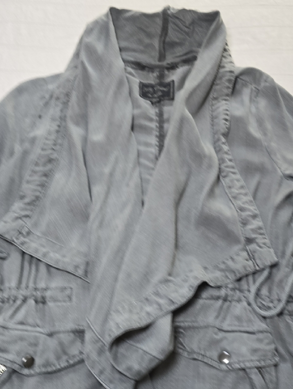 Women’s Lucky Brand Military Style Utility Jacket Grey Size S - Picture 14 of 16